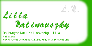 lilla malinovszky business card